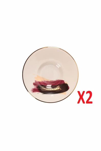 Porland Dash Desen Çay Tabağı 11cm 2 li 04ALM008504 ürün görseli 1