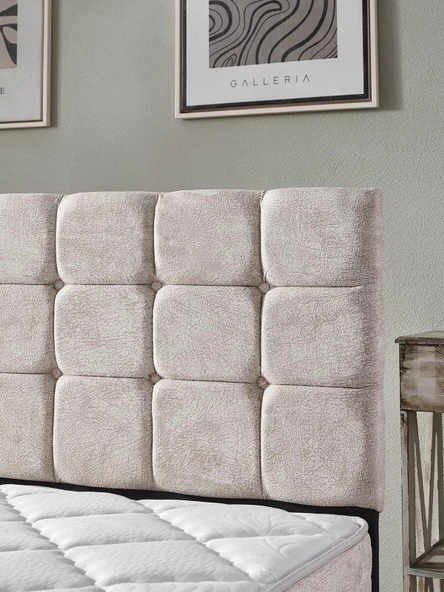 Beehanem 120x200 Bengü Baza Başlık Yatak Set - Resim 4