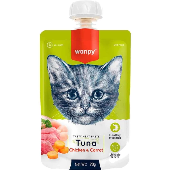 Wanpy Kedi Ödülü Ton Balıklı Tavuklu Ezme 90 Gr ürün görseli 1