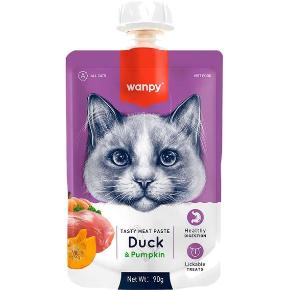 Wanpy Kedi Ödülü Ördekli Balkabaklı Ezme 90 Gr ürün görseli 1