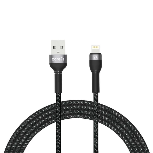 Shira Serisi Lightning USB File Örgü Şarj Kablosu 2m ürün görseli 1