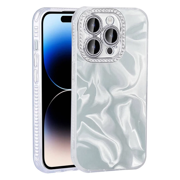 iPhone 14 Pro Max Kılıf Airbagli Parlak Taş Detay Tasarımlı Esila Kapak ürün görseli 1
