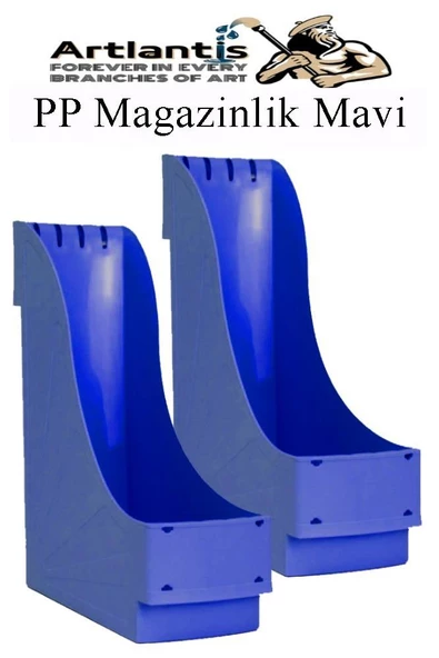 Plastik Magazinlik Mavi 2 Adet Plastik Kutu Klasörü Magazinlik A4 Dosya ve Masa Düzenleyici Sınıf Ev Ofis ürün görseli 1