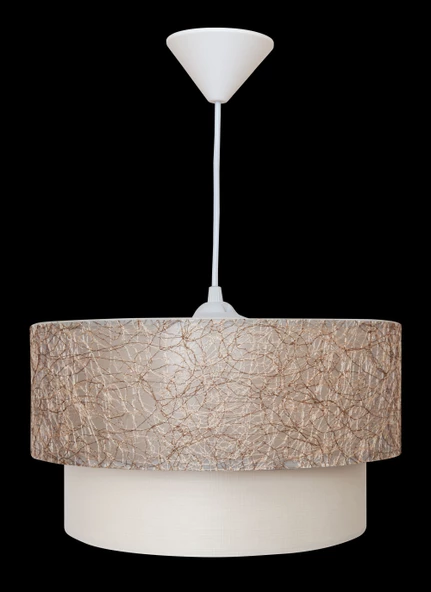 D-light Melon Kırçıllı Beyaz Avize - Resim 2