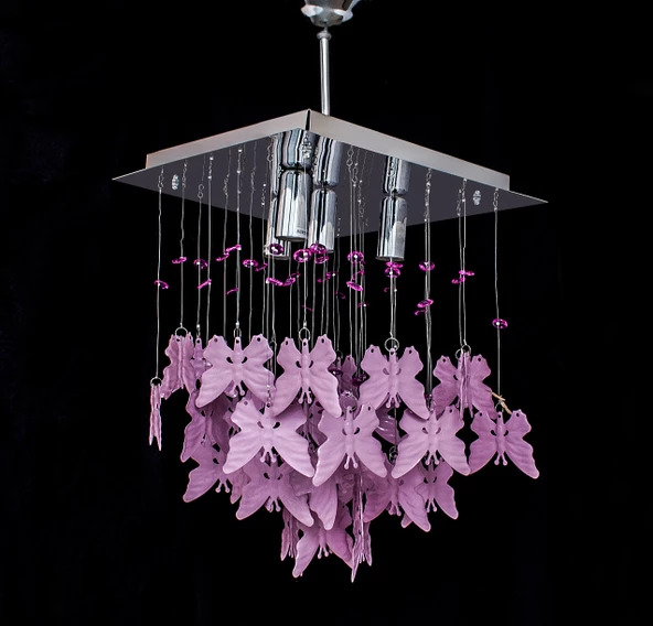 D-light Kelebek Avize Pembe 30 x 30 cm ürün görseli 1