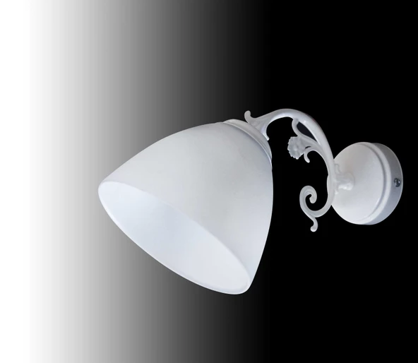D-light Zamak Çiçek Aplik Beyaz ürün görseli 1