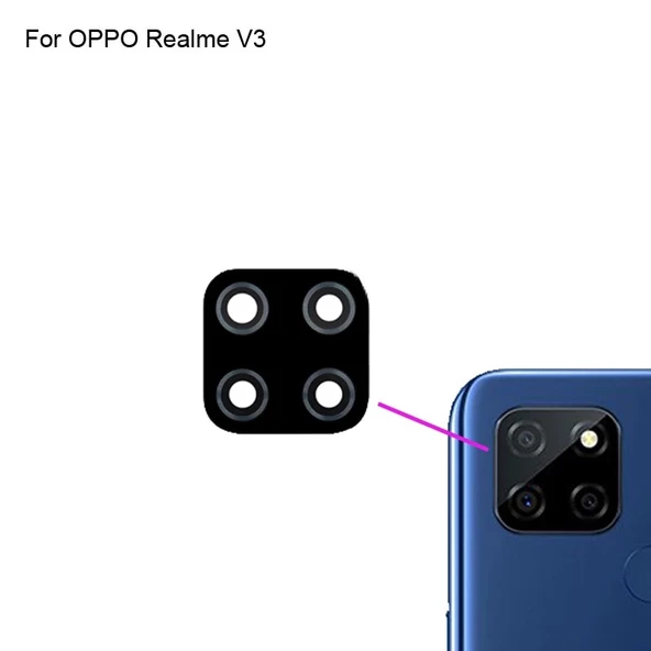 Oppo Realme V3 Arka Kamera Camı (Çıtasız Sadece Cam) ürün görseli 1