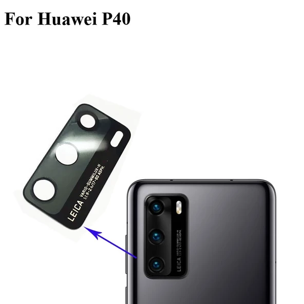 Huawei P40 Arka Kamera Camı (Çıtasız Sadece Cam) ürün görseli 1