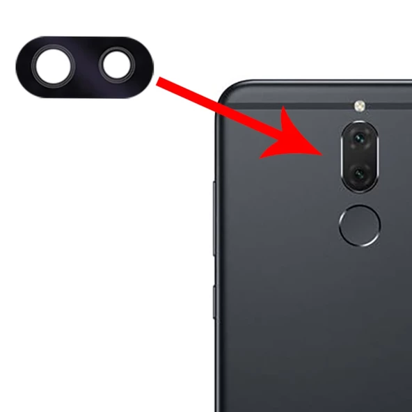 Huawei Mate 10 Lite Arka Kamera Camı (Çıtasız Sadece Cam) ürün görseli 1