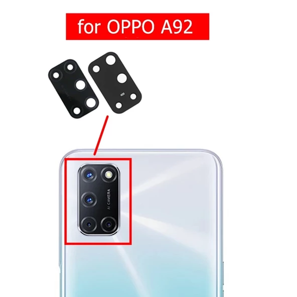 Oppo A92 Arka Kamera Camı (Çıtasız Sadece Cam) ürün görseli 1