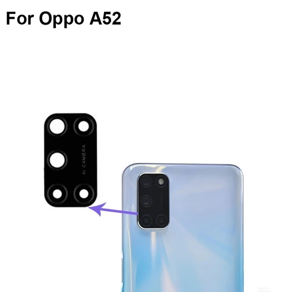 Oppo A52 Arka Kamera Camı (Çıtasız Sadece Cam) ürün görseli 1