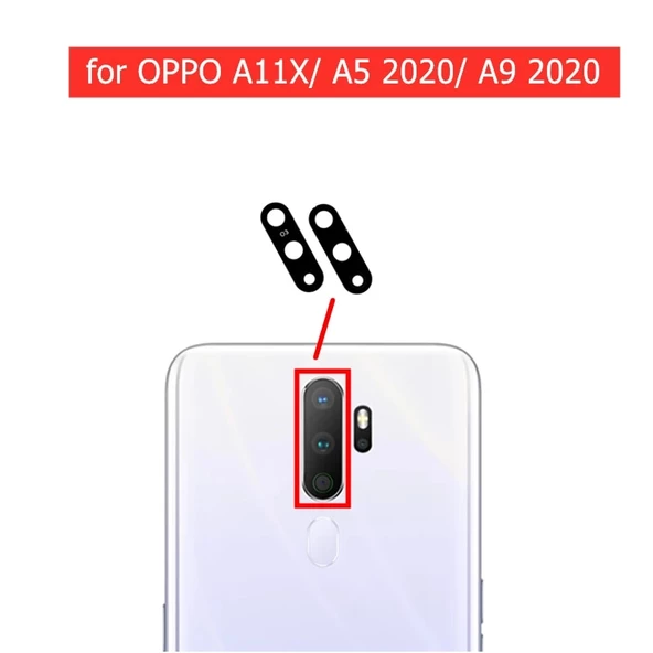 Oppo A5 2020 Arka Kamera Camı (Çıtasız Sadece Cam) ürün görseli 1