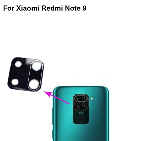 Xiaomi Redmi Note 9 Arka Kamera Camı (Çıtasız Sadece Cam) ürün görseli 1