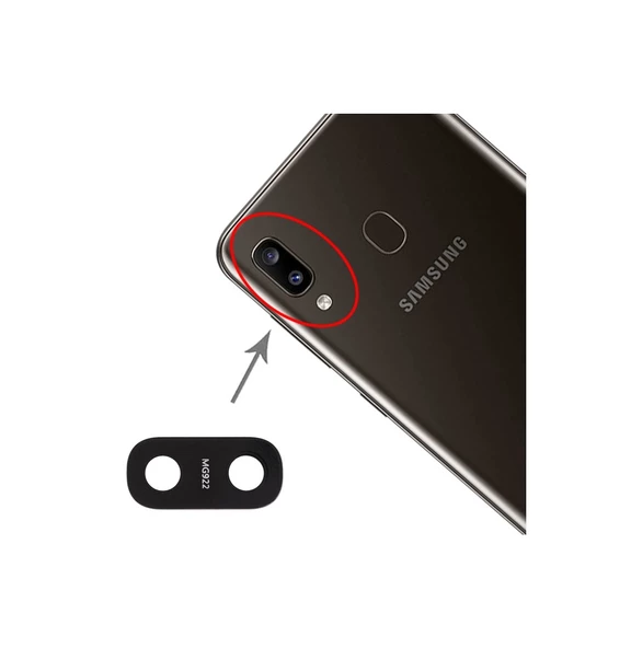 Samsung A305 A30 Arka Kamera Camı ( Çıtasız Sadece Cam) ürün görseli 1
