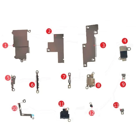 iPhone 12 Mini Anakart İç Metal Braket Demir Seti ürün görseli 1