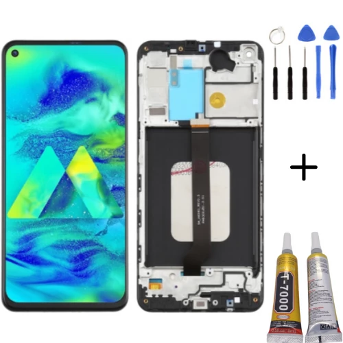 TE Samsung M40 M405 Uyumlu Çıtalı OLED Lcd Ekran + Montaj Kiti ürün görseli 1