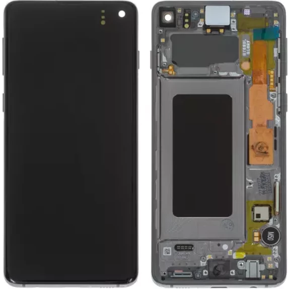 TE Samsung S10 G973F Uyumlu Çıtalı Lcd Ekran Servis Siyah ürün görseli 1