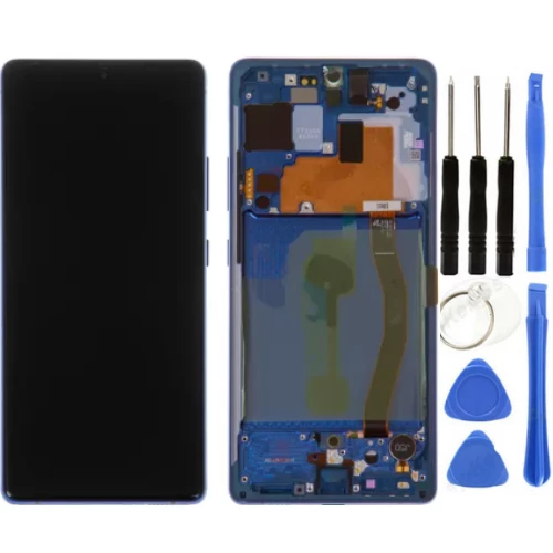 TE Samsung S10 Lite G770F Uyumlu Çıtalı Lcd Ekran Mavi +Tamir Seti ürün görseli 1