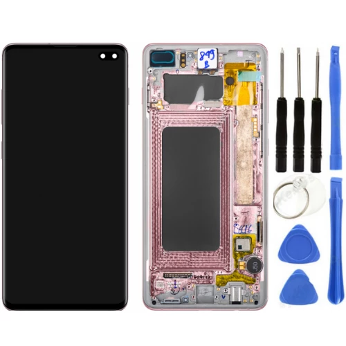 TE Samsung S10 Plus G975 Uyumlu Çıtalı Lcd Ekran Gold +Tamir Seti ürün görseli 1