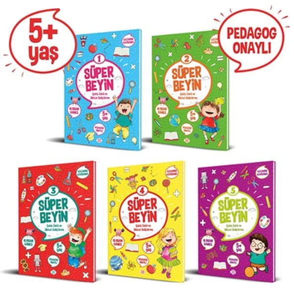 Dokuz Yayınları Süper Beyin Serisi 5 Kitap 5 Yaş + ürün görseli 1