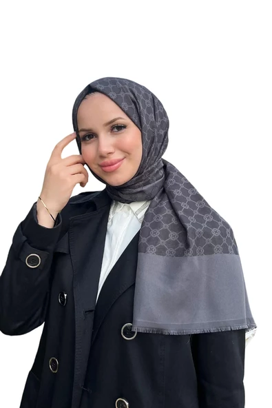 AKER ELEGANCE MONOGRAM ŞAL 1090100 - Resim 2