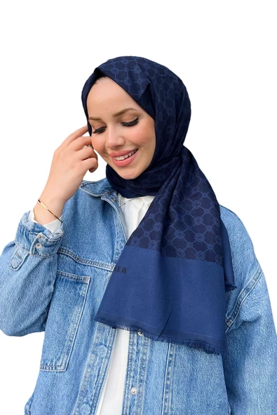 AKER ELEGANCE MONOGRAM ŞAL 1090100 - Resim 6