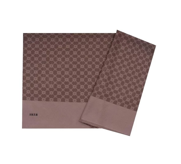 AKER ELEGANCE MONOGRAM ŞAL 1090100 - Resim 8