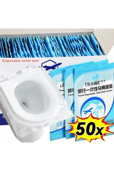 50 Adet Tek Kullanımlık Klozet Örtüsü Klozet Poşeti Klozet Kapak Örtüsü Dispenseri ürün görseli 1