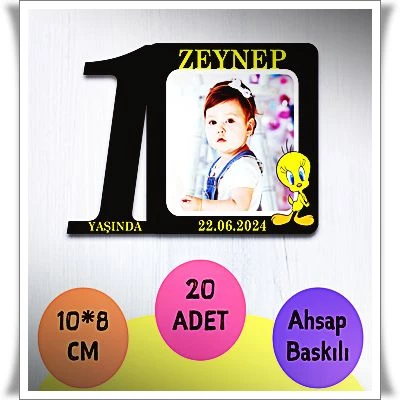 Bebek Çocuk Doğum Günü Resimli Ahşap Magnet 20 Adet a13 ürün görseli 1