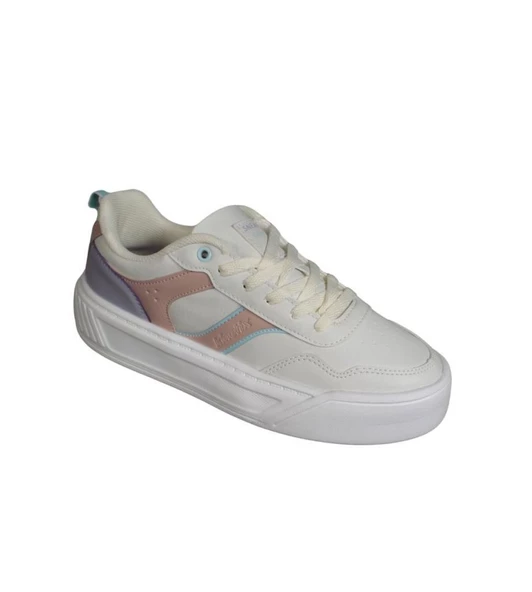 KİNETİX Kadın Siyah Pembe Cilt Kalın Taban Sneaker Spor Ayakkabı ürün görseli 1