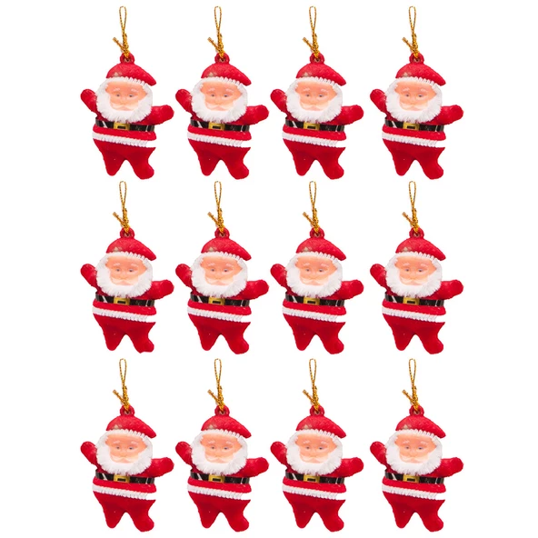 Yılbaşı Çam Ağacı Süsü Noel Baba 12'li ürün görseli 1