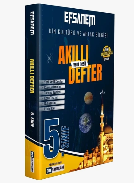 Ddy Yayınları 5.sınıf Din Kültürü ve Ahlak Bilgisi Efsane Akıllı Defter Yeni ürün görseli 1