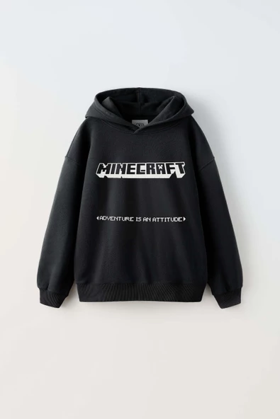 ERKEK ÇOCUK MINECRAFT MODELLİ PAMUK KAPŞONLU SWEAT - Resim 7