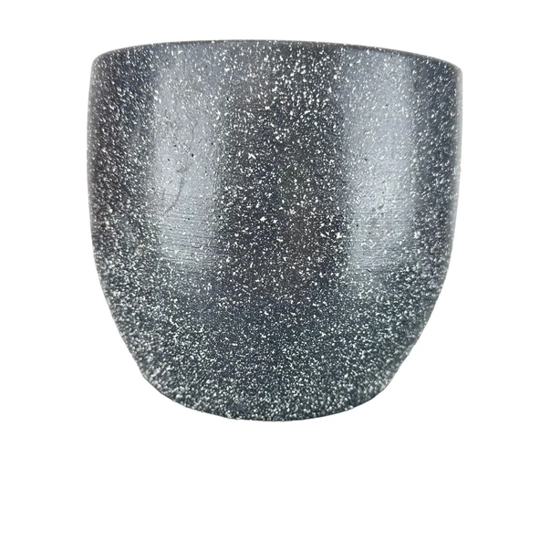 Bitki Tasarımı Gri Granit Toprak Saksı Saksılık Salon Çiçeklik - 19 CM ürün görseli 1