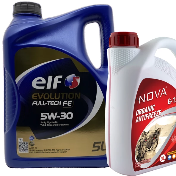 Elf Evolution Full-Tech Fe 5W-30 Motor Yağı 5 Litre + Organik Antifriz 3 L ürün görseli 1