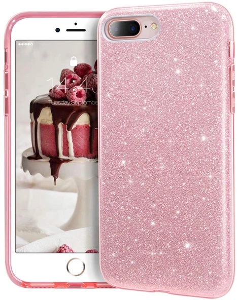 Apple iPhone SE 2020 Kılıf ​​​Zore Eni Parıldayan Taşlı Kılıf ürün görseli 1