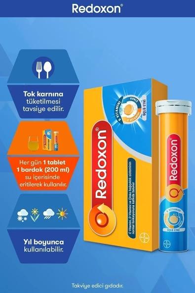 Redoxon Üçlü Etki 30 Efervesan Tablet - Resim 4