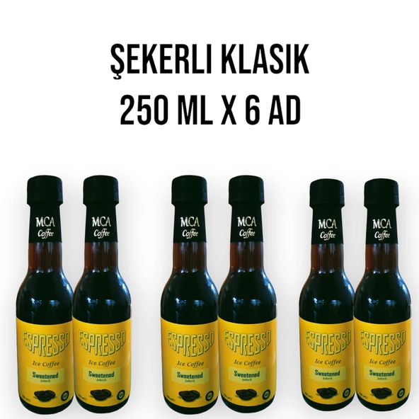 MCA Espresso Soğuk Kahve (ŞEKERLİ KLASİK) 250 ML x 6 Adet ürün görseli 1