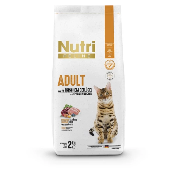 Nutri Feline 2Kg Yetişkin Tavuk Etli Adult Kedi Maması ürün görseli 1