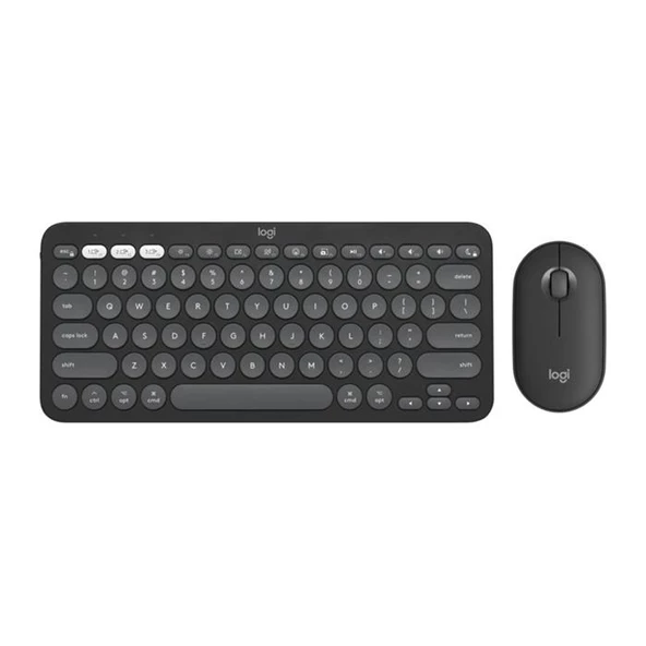 Logitech 920-012245 Pebble 2 Bluetooth Klavye & Mouse Set Siyah ürün görseli 1