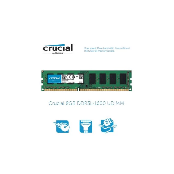 Crucial (Ct102464Bd160B) 8Gb Ddr3L-1600 Masaüstü Bellek 1.35V ürün görseli 1