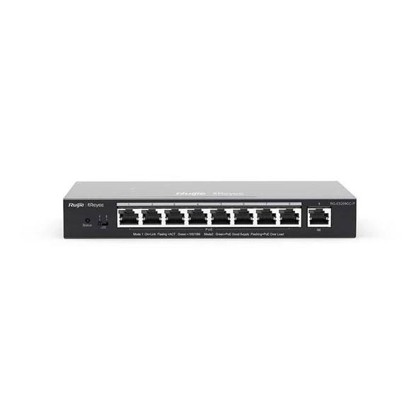 Ruıjıe Reyee Rg-Es209Gc-P 8 Port Gigabit + 1 Port Gigabit Uplınk Cloud Yonetılebılır 120W Poe Swıtch ürün görseli 1