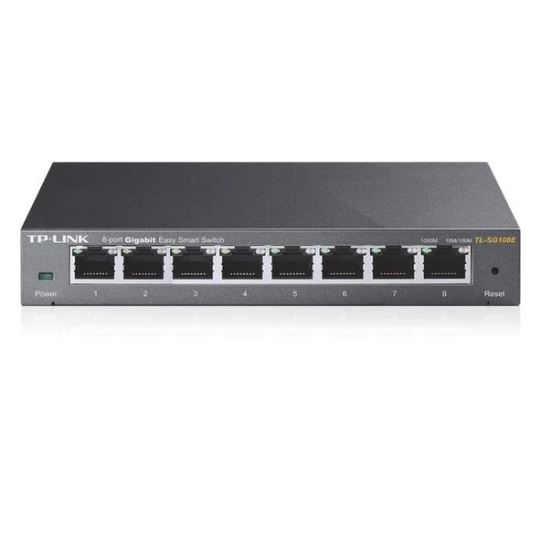 Tp-Link TL-SG108E 8 Port 10-100-1000 Mbps Easy Smart Switch ürün görseli 1