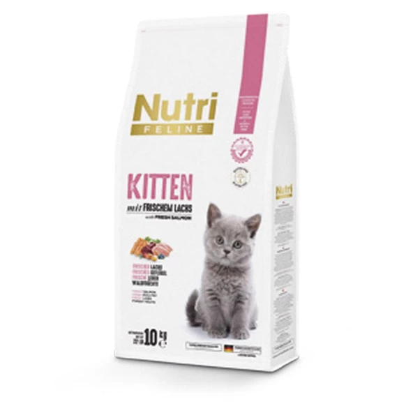 Nutri Feline 10Kg Yavru Somon Etli Kitten Kedi Maması ürün görseli 1