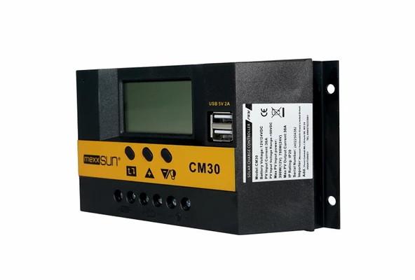 Mexxsun 30 A Amper 12 24 V Volt Şarj Kontrol Cihazı Regülatör ürün görseli 1