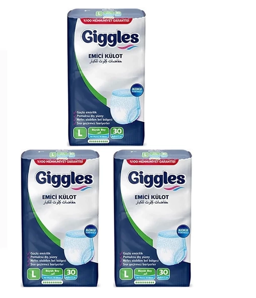 giggles Külotlu Yetişkin Hasta Bezi Large 90 Adet ürün görseli 1