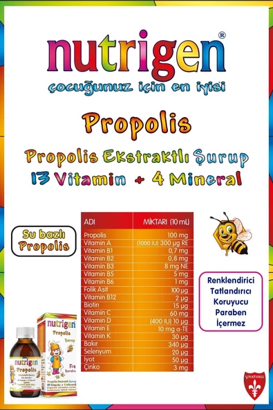 Nutrigen Propolis Şurup Kış 200 ml - Resim 4