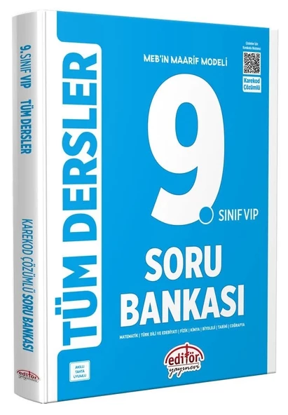 Editör Yayınları 9. Sınıf VIP Tüm Dersler Soru Bankası Yeni ürün görseli 1