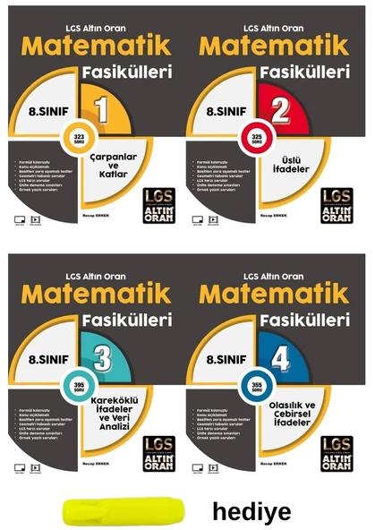 Altın Oran 8. Sınıf Matematik 1.Dönem Konuları 4 Fasikül ürün görseli 1