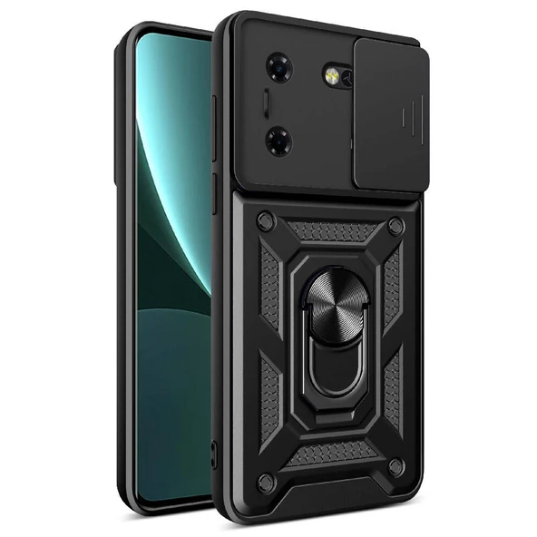 Tecno Pova 5 Kılıf Magnetik Standlı Kamera Korumalı Sürgülü Vega Kapak ürün görseli 1